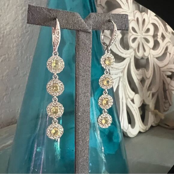 Silver Tone Dangle Earrings - Picture 9 of 9